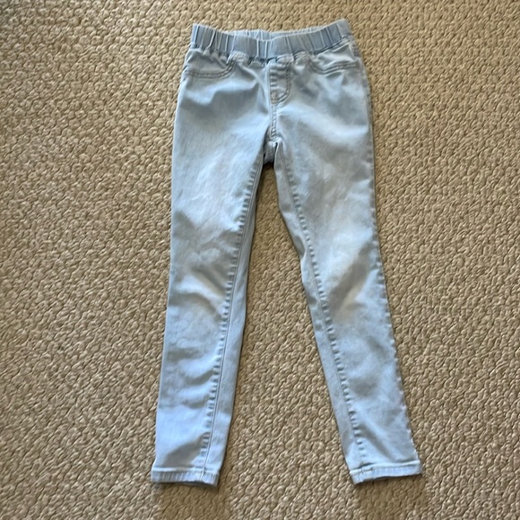 CAT & JACK UGC Girls Size 7 Light Blue Jean Leggings Pull on elastic waist 👖 - Picture 2 of 10